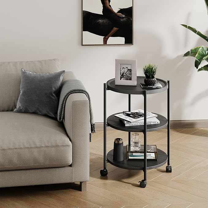 Side Table, 3-Tier Modern End Table - Image 7