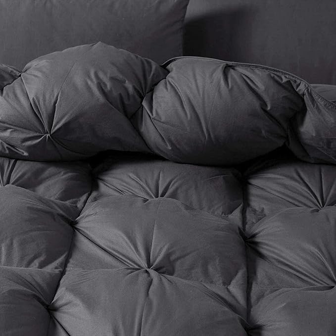 Luxurious Heavyweight Goose Down Feather Fiber Comforter, Exquisite Pinch Pleat - Image 4