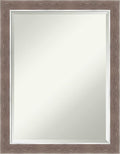 Amanti Art Brown Wall Mirror 28x22 Noble Mocha Rectangle Bathroom Mirror by AmantiArt
