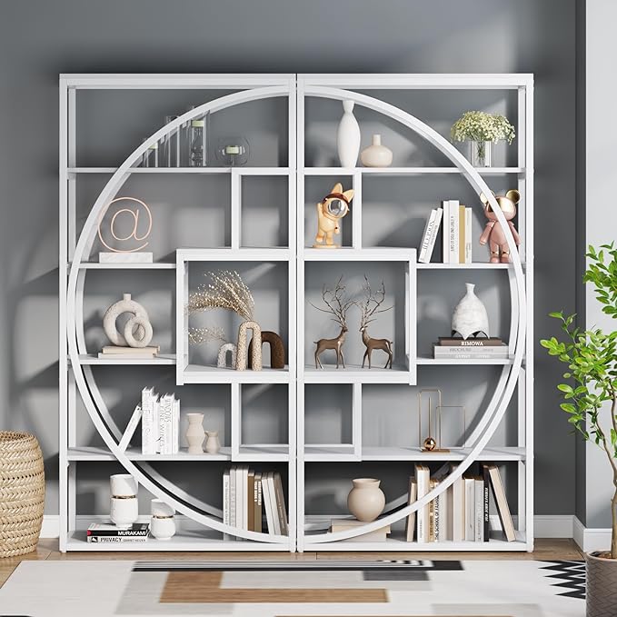Tribesigns Bookshelf, Modern 5-Tier Etagere Bookcase, 70.8 inch Tall Bookshelf - Image 3