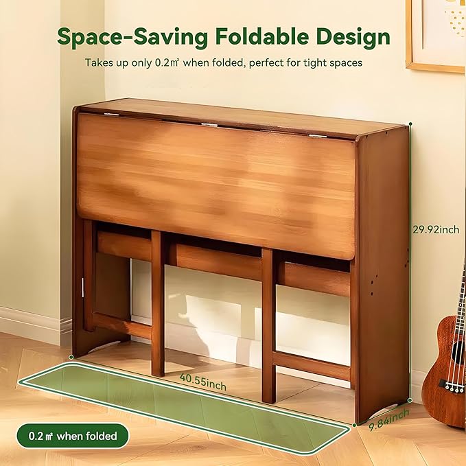 Bamboo Folding Desk Mid Century Modern Desk - Image 2