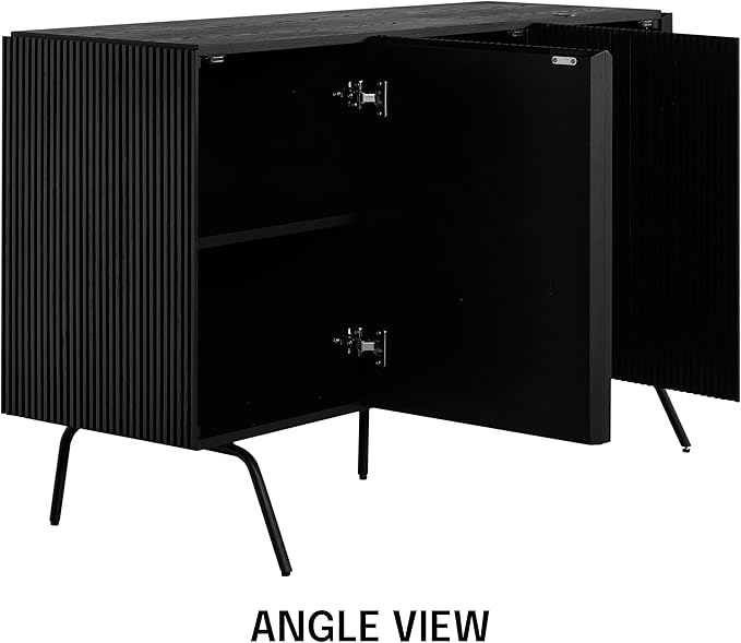 NTC Veil Modern Sideboard with 3 Doors, Buffet Cabinet with Vertical Groove - Image 6