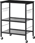 LIANTRAL Rolling Cart, 3-Tier Utility Microwave Bar Coffee Cart Kitchen Storage by LIANTRAL