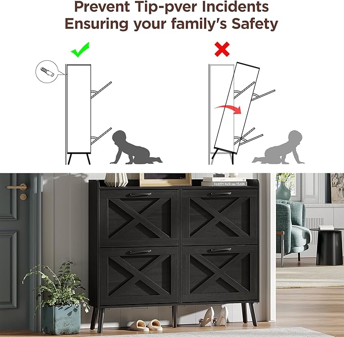 Maupvit Large Shoe Storage Cabinet - Image 7