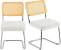 VEVOR Rattan Chairs Set of 2, Mid Century Modern Dining Chair, Upholstered by VEVOR