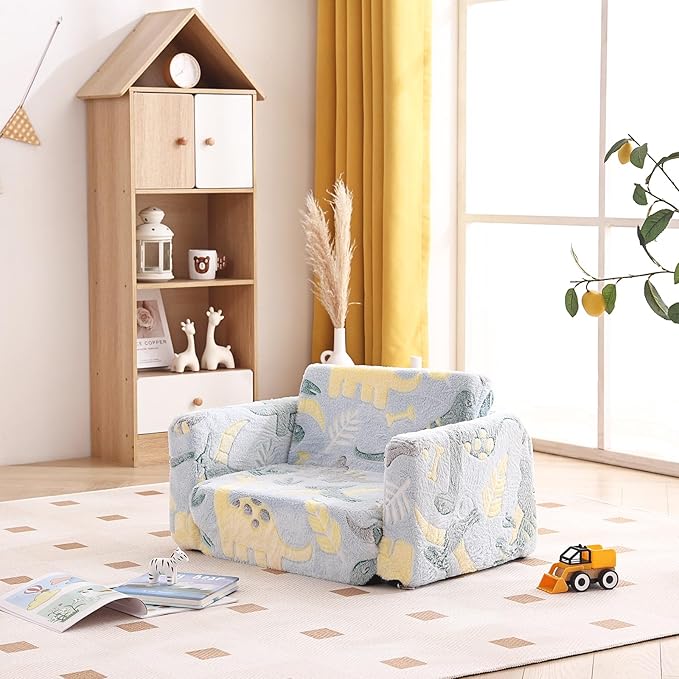 Tiita Kids Sofa, 2-in-1 Kid Sofa, Convertible Children Couch to Lounger - Image 6