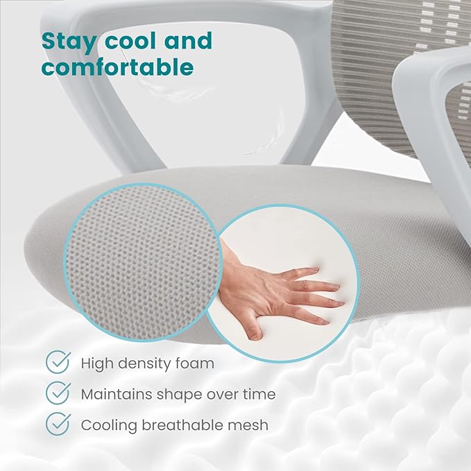 Office Chair, Mid Back Computer Ergonomic Mesh Desk - Image 5