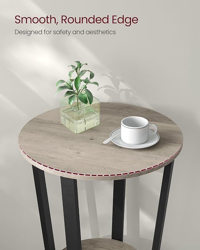 VASAGLE End Table, Round Side Table - Image 5