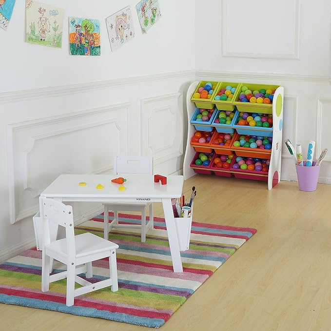 Kids Solid Wood Table and 2 Chair Set - Image 3