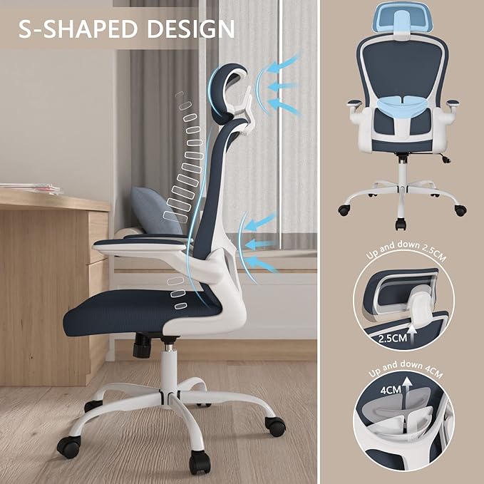 Office Chair, High Back Ergonomic Desk Chair, Breathable Mesh Desk Chair - Image 3