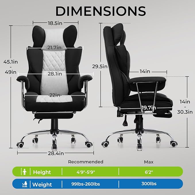 GTRACING Gaming Chair, Office Chair - Image 3