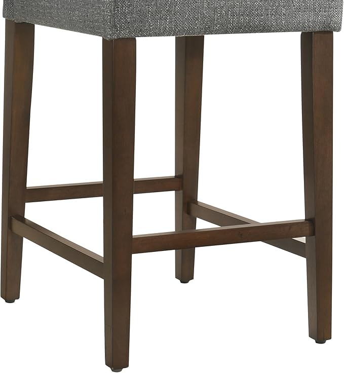 CHITA Counter Height Bar Stools Set of 3, Fabric in Fog Grey - Image 7