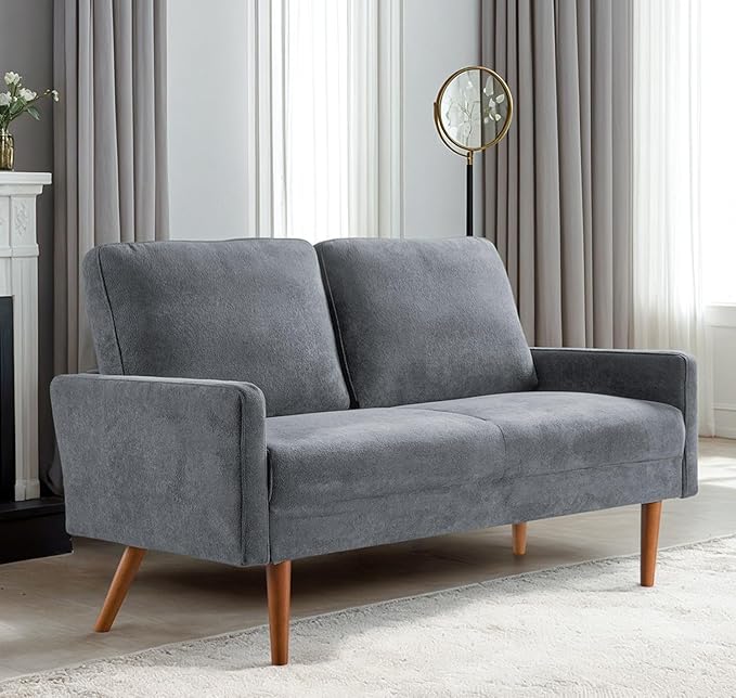 Kent Velvet Loveseat Sofa, European Style by ContainerDirect