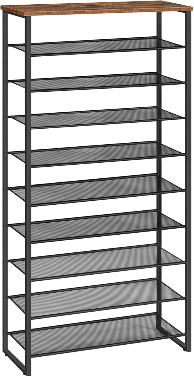 HOOBRO 10-Tier Shoe Rack, 29.5" L Shoe Storage Organizer, Large Capacity Shoe by HOOBRO