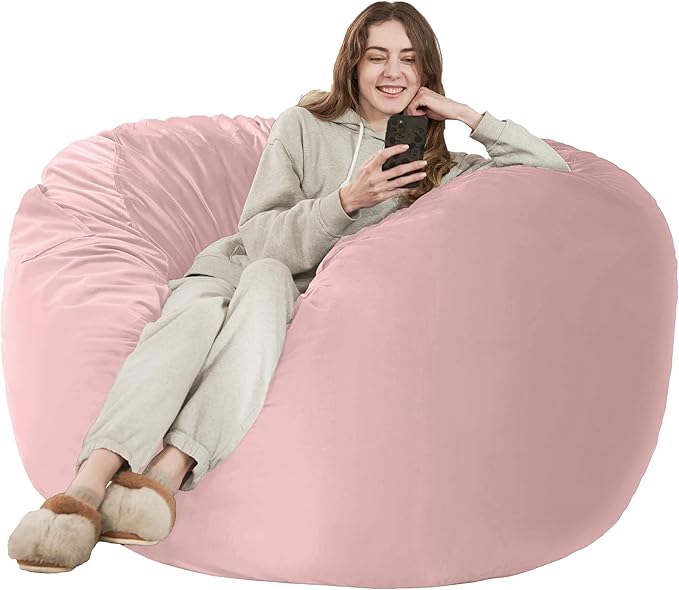 HABUTWAY Bean Bag Chair: Giant 4' Memory Foam Furniture Bean Bag Chairs by HABUTWAYMakeYourLifeComfortable