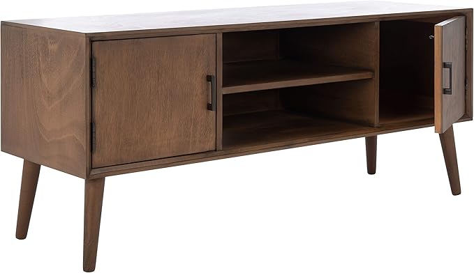 SAFAVIEH Sorrel TV Stand for up to 55" Flatscreen – Brown, 2 Doors - Image 6