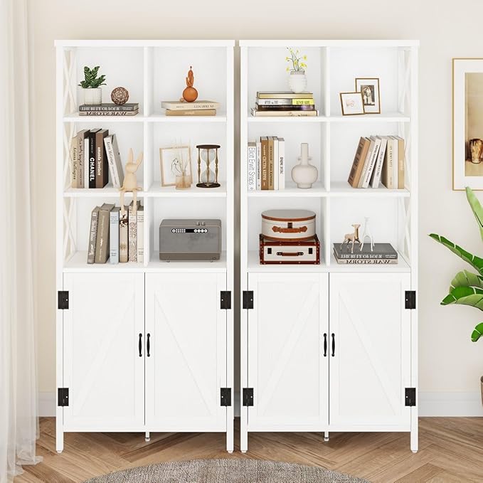 FATORRI Tall Bookshelf and Bookcase, Industrial Bookshelf - Image 3
