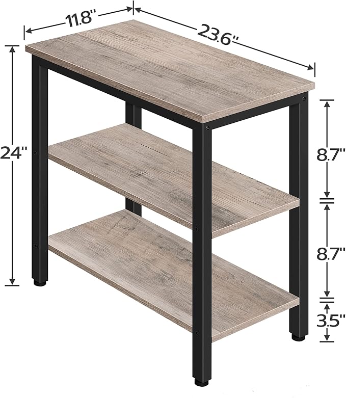 HOOBRO End Table, Simple Rustic Side Table - Image 3