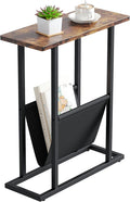 Yusong Small Narrow Side Table for Small Spaces, 17.7" W Slim End Table by Yusong