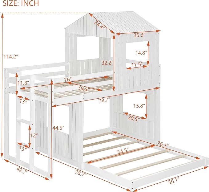 Ball & Cast Twin Over Full Playhouse Bunk Bed - Image 2