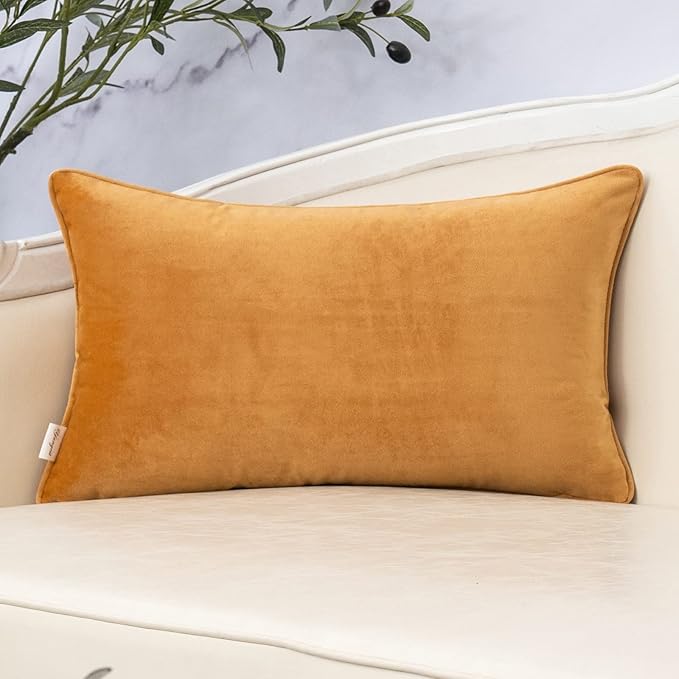 Yangest Orange Yellow Throw Pillow Cover Wavy Cushion Cover Modern Zippered - Image 2