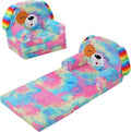 Kids Couch Comfy Foldable Kids Sofa to Lounger 2 in 1 Toddler Chair Plush Baby by Decalsweet