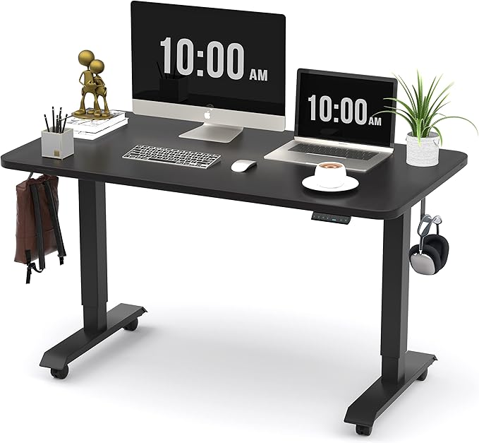 Monomi Electric Height Adjustable Standing Desk, 48x24 Inches, Ergonomic Home by MONOMI