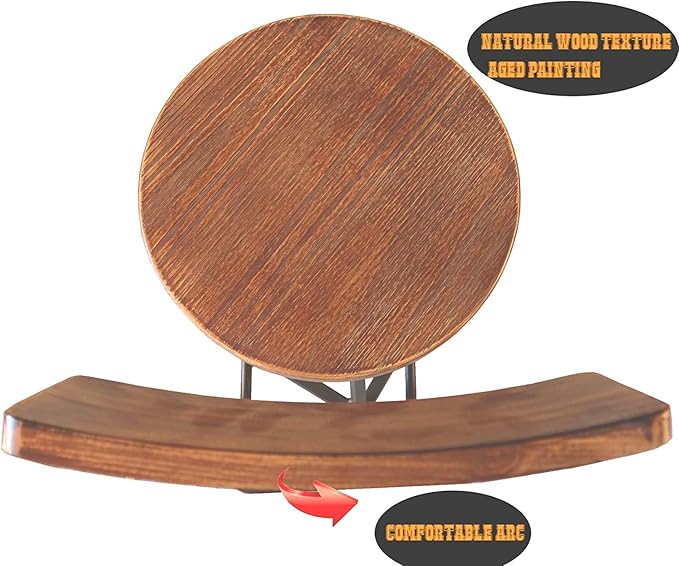 Diwhy Industrial Vintage Counter Stool, Kitchen Counter Height Adjustable - Image 7