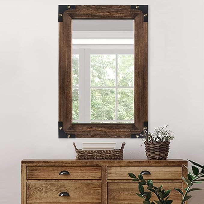 blue page Rustic Mirror Wood Mirror by bluepage