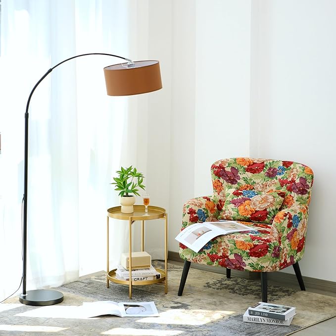 2-Tier Round End Side Table, Small Metal Side Table - Image 2