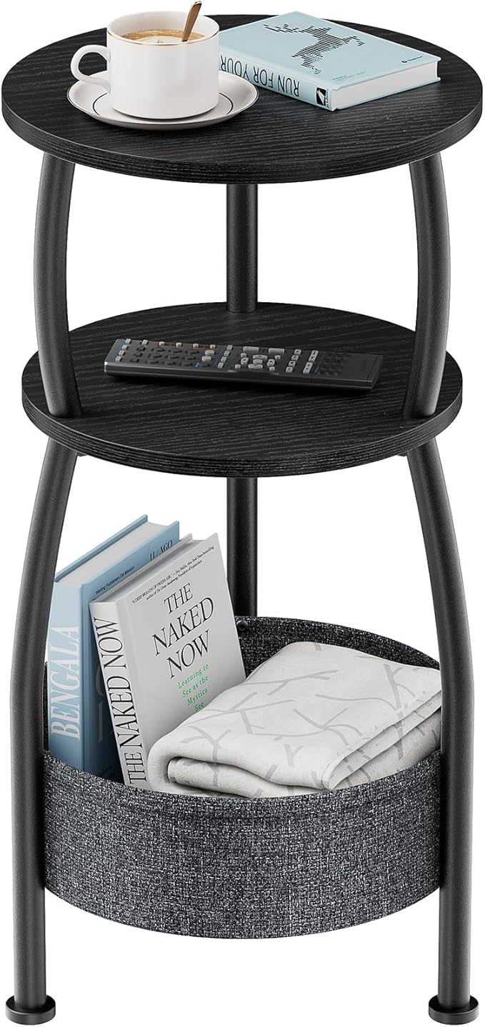Small Round end Table for Living Room by Yuede