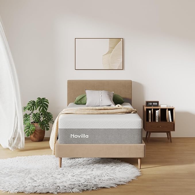 Novilla Twin XL Mattress, 12 Inch Gel Memory Foam XL Twin Mattress by Novilla