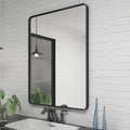 24x36 Inch Black Framed Mirror for Wall, Matte Black Bathroom Rectangle Mirror by CHARMOR