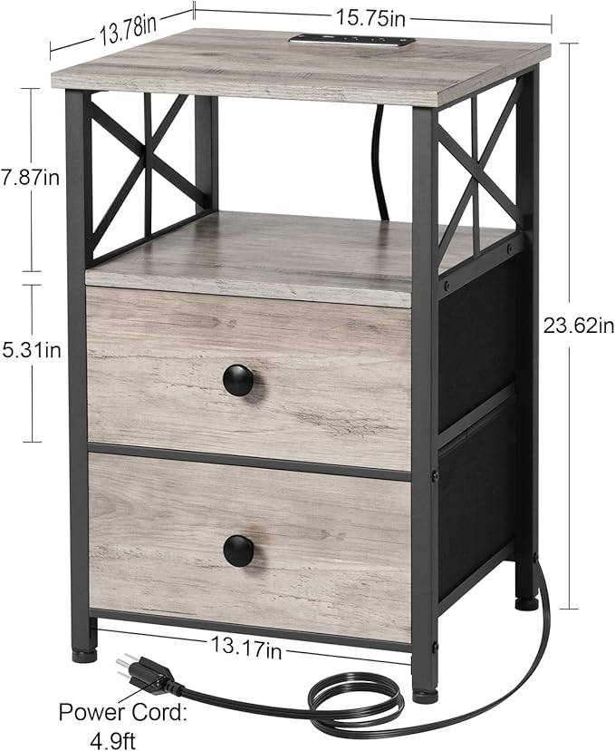 AMHANCIBLE Night Stand Set 2, Nightstand - Image 3