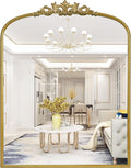 WallBeyond Gold Vintage Mirror for Vanity 28x36 Inch, Arched Vintage Wall by WallBeyond