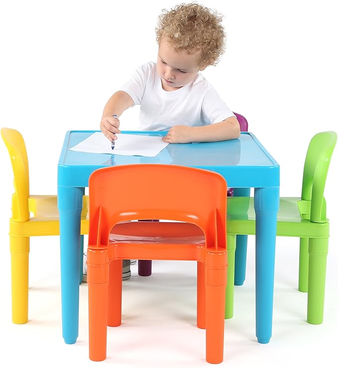 Humble Crew Tot Tutors Plastic Table and 4 Chairs Set - Image 4