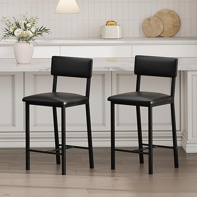 GarveeHome Bar Stools Set of 2, Counter Stools - Image 5