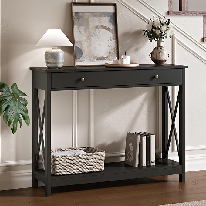 Treocho Black Console Table by Treocho