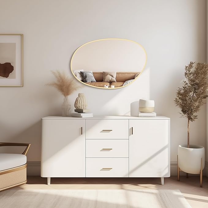 WallBeyond 19" H x 28" W Asymmetrical Decor Irregular Accent Wall Mirror - Image 4