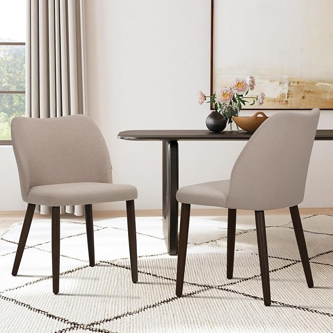 COLAMY Upholstered Dining Chairs Set of 4, Fabric Dining Room Kitchen Chairs - Image 7