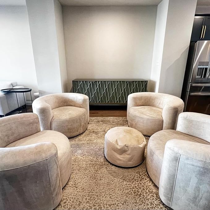 Acanva Luxury Modern Tight Curved Back Velvet Sofa, Minimalist Style Comfy Couch - Image 4
