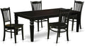 East West Furniture LGGR5-BLK-W 5 Piece Dining Room Furniture Set Includes a by EastWestFurniture