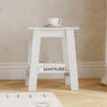 End Table with Double Storage Shelves, Small Space Side Table by SLEKVERSA