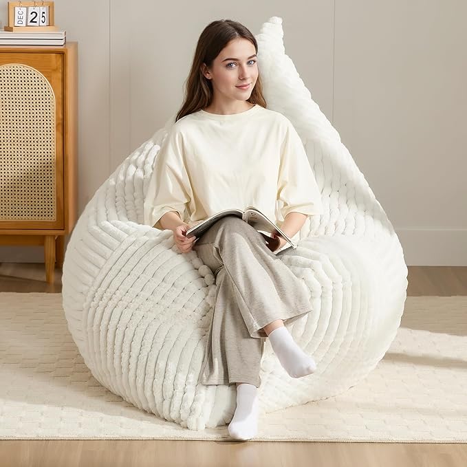 3-in-1 Giant Bean Bag Chair for Adults & Kid, Convertible Floor Sofa to Mattress - Image 7