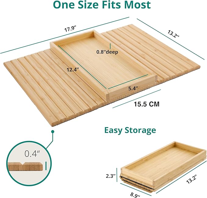 DETOR Couch Arm Tray, Foldable Sofa TV Tray - Image 5