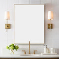 27x36 Inch Orange Gold Bathroom Mirror by Bonverre