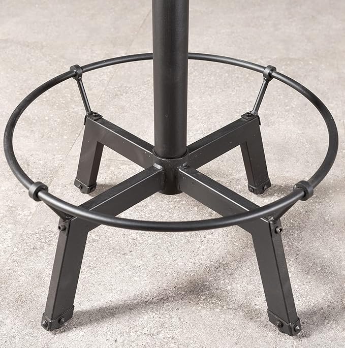 LOKKHAN 33.5-39.4 Inch Tall Industrial Bar Table-Adjustable Bar Height Bistro - Image 9