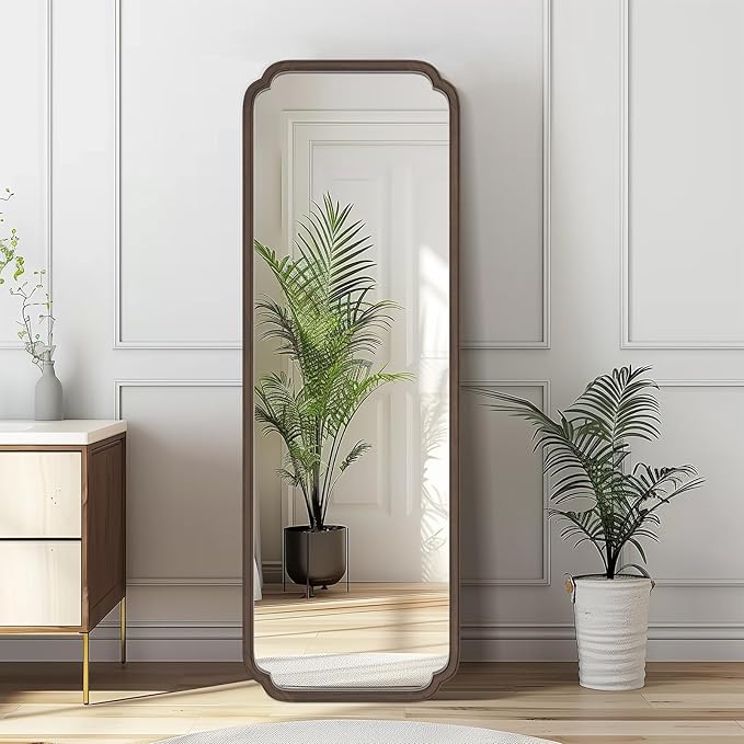 WallBeyond Full Length Mirror Wall Mounted 71"x24", Rustic Wooden Frame Floor - Image 2
