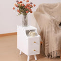 Small Nightstand, Narrow Nightstand, Solid Slim Wood Night Stand by SOBIBO