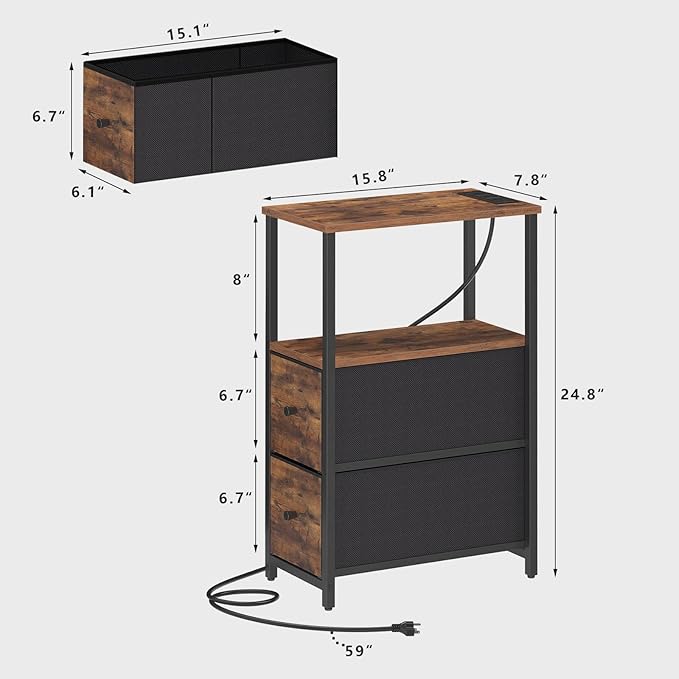 TUTOTAK Small Narrow End Table - Image 3